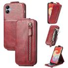 For Samsung Galaxy A04e Zipper Wallet Vertical Flip Leather Phone Case(Red) - 1