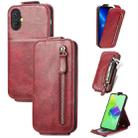 For Tecno Spark 9 Pro Zipper Wallet Vertical Flip Leather Phone Case(Red) - 1