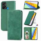 For Infinix Smart 6 Plus Retro Skin Feel Magnetic Flip Leather Phone Case(Green) - 1