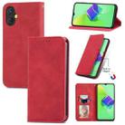 For Tecno Spark 9 Pro Retro Skin Feel Magnetic Flip Leather Phone Case(Red) - 1