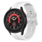 For Samsung Galaxy Watch5 Pro 45mm 20mm Loop Silicone Watch Band(White) - 1