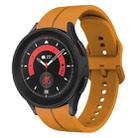 For Samsung Galaxy Watch5 Pro 45mm 20mm Loop Silicone Watch Band(Amber Yellow) - 1