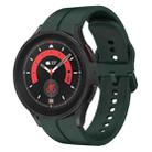 For Samsung Galaxy Watch5 Pro 45mm 20mm Loop Silicone Watch Band(Dark Green) - 1