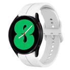 For Samsung Galaxy Watch4 44mm 20mm Loop Silicone Watch Band(White) - 1