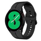 For Samsung Galaxy Watch4 44mm 20mm Loop Silicone Watch Band(Black) - 1