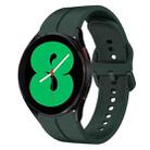 For Samsung Galaxy Watch4 44mm 20mm Loop Silicone Watch Band(Dark Green) - 1