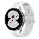 For Samsung Galaxy Watch4 40mm 20mm Loop Silicone Watch Band(White) - 1