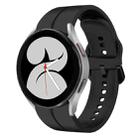 For Samsung Galaxy Watch4 40mm 20mm Loop Silicone Watch Band(Black) - 1