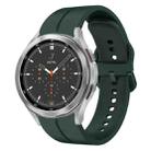 For Samsung  Galaxy Watch 4 Classic 46mm 20mm Loop Silicone Watch Band(Dark Green) - 1