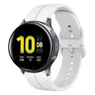 For Samsung Galaxy Watch Active 2 40mm 20mm Loop Silicone Watch Band(White) - 1