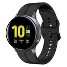 For Samsung Galaxy Watch Active 2 40mm 20mm Loop Silicone Watch Band(Black) - 1
