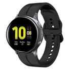 For Samsung Galaxy Watch Active 2 44mm 20mm Loop Silicone Watch Band(Black) - 1