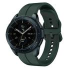 For Samsung Galaxy Watch 42mm 20mm Loop Silicone Watch Band(Dark Green) - 1