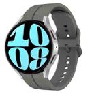 For Samsung Galaxy Watch 6 44mm 20mm Loop Silicone Watch Band(Dark Grey) - 1