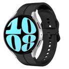 For Samsung Galaxy Watch 6 40mm 20mm Loop Silicone Watch Band(Black) - 1