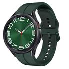 For Samsung Galaxy Watch 6 Classic 43mm 20mm Loop Silicone Watch Band(Dark Green) - 1