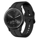 For Garmin Vivomove Sport 20mm Loop Silicone Watch Band(Black) - 1