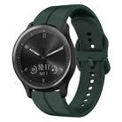 For Garmin Vivomove Sport 20mm Loop Silicone Watch Band(Dark Green) - 1