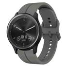 For Garmin Vivomove Sport 20mm Loop Silicone Watch Band(Dark Grey) - 1