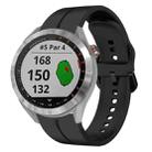 For Garmin Approach S40 20mm Loop Silicone Watch Band(Black) - 1