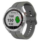 For Garmin Approach S40 20mm Loop Silicone Watch Band(Dark Grey) - 1