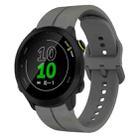 For Garmin Forerunner 158 20mm Loop Silicone Watch Band(Dark Grey) - 1