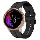 For Garmin Venu 20mm Loop Silicone Watch Band(Black) - 1