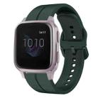 For Garmin Venu SQ 20mm Loop Silicone Watch Band(Dark Green) - 1