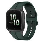 For Garmin Forerunner Sq2 20mm Loop Silicone Watch Band(Dark Green) - 1