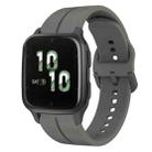 For Garmin Forerunner Sq2 20mm Loop Silicone Watch Band(Dark Grey) - 1