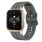 For Garmin Forerunner Sq2 Music 20mm Loop Silicone Watch Band(Dark Grey) - 1