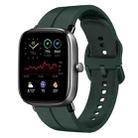 For Amazfit GTS 2 Mini 20mm Loop Silicone Watch Band(Dark Green) - 1