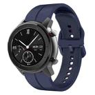 For Amazfit GTR 42MM 20mm Loop Silicone Watch Band(Navy Blue) - 1