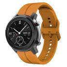 For Amazfit GTR 42MM 20mm Loop Silicone Watch Band(Amber Yellow) - 1