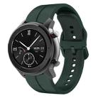 For Amazfit GTR 42MM 20mm Loop Silicone Watch Band(Dark Green) - 1