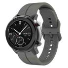 For Amazfit GTR 42MM 20mm Loop Silicone Watch Band(Dark Grey) - 1