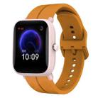 For Amazfit Pop Pro 20mm Loop Silicone Watch Band(Amber Yellow) - 1