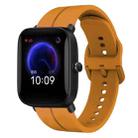 For Amazfit Pop 20mm Loop Silicone Watch Band(Amber Yellow) - 1