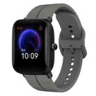 For Amazfit Pop 20mm Loop Silicone Watch Band(Dark Grey) - 1