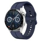 For Huawei Watch GT3 42mm 20mm Loop Silicone Watch Band(Navy Blue) - 1