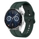 For Huawei Watch GT3 42mm 20mm Loop Silicone Watch Band(Dark Green) - 1