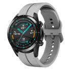 For Huawei Watch GT2 42mm 20mm Loop Silicone Watch Band(Grey) - 1