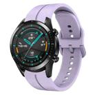 For Huawei Watch GT2 42mm 20mm Loop Silicone Watch Band(Purple) - 1