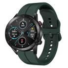 For Honor MagicWatch2 42mm 20mm Loop Silicone Watch Band(Dark Green) - 1