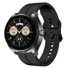 For Huawei Watch Buds 22mm Loop Silicone Watch Band(Black) - 1