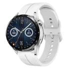 For Huawei Watch GT3 46mm 22mm Loop Silicone Watch Band(White) - 1