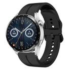 For Huawei Watch GT3 46mm 22mm Loop Silicone Watch Band(Black) - 1