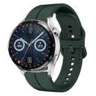 For Huawei Watch GT3 46mm 22mm Loop Silicone Watch Band(Dark Green) - 1