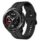 For Honor Watch GS Pro 22mm Loop Silicone Watch Band(Black) - 1