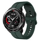 For Honor Watch GS Pro 22mm Loop Silicone Watch Band(Dark Green) - 1